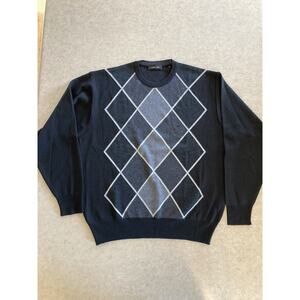 Men's Large Sabri Ozel Pullover Sweater Wool Blend Flaw Still Nice Heavy